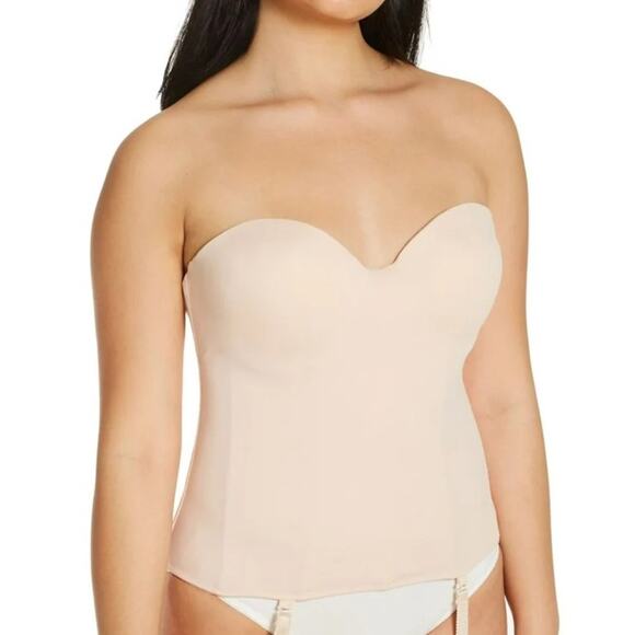 Carnival Invisible Torsolette Longline Nude Bra Bustier Women’s Size 42B - Picture 1 of 12